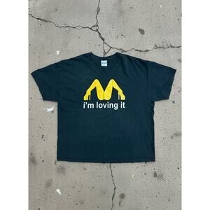 Vintage Y2K Parody “I’m Loving It” Legs Logo Tee Hanes Heavyweight 3XL